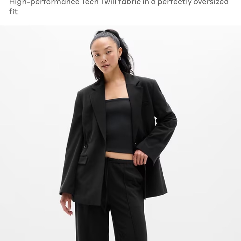 NWT Athleta MVP Black Oversized Blazer